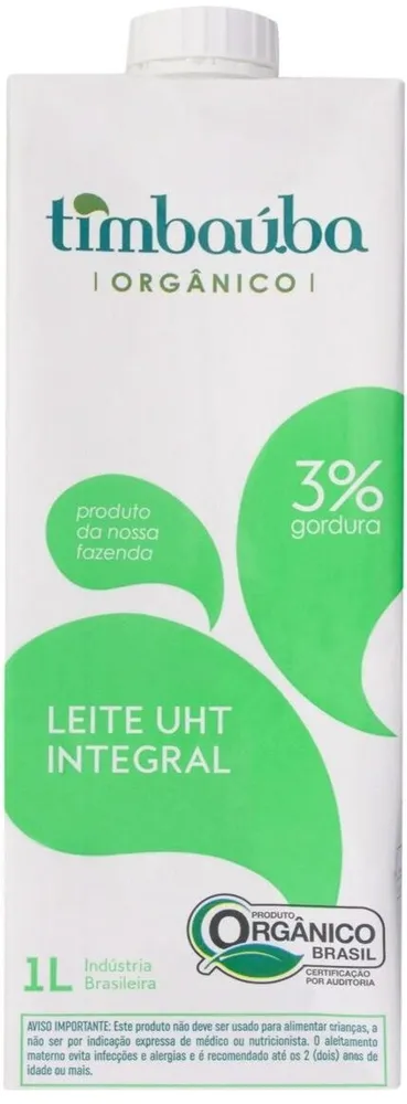 Leite UHT Integral Orgânico Timbaúba