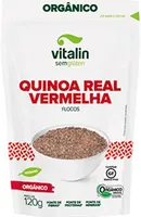 Quinoa Real Vermelha Em Flocos Orgânica Sem Glúten Vitalin Pouch 200g