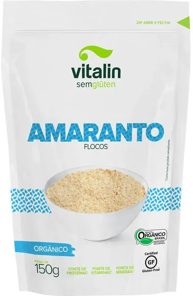 Flocos De Amaranto Orgânico Vitalin Pouch 150g