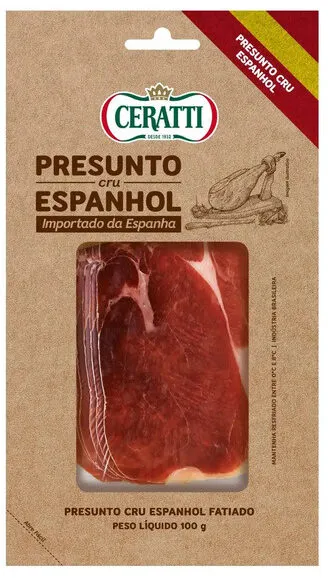 Presunto Cru Fatiado Espanhol Ceratti 100g