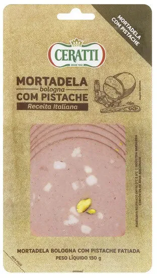 Mortadela Bologna Com Pistache Fatiada Ceratti 150g