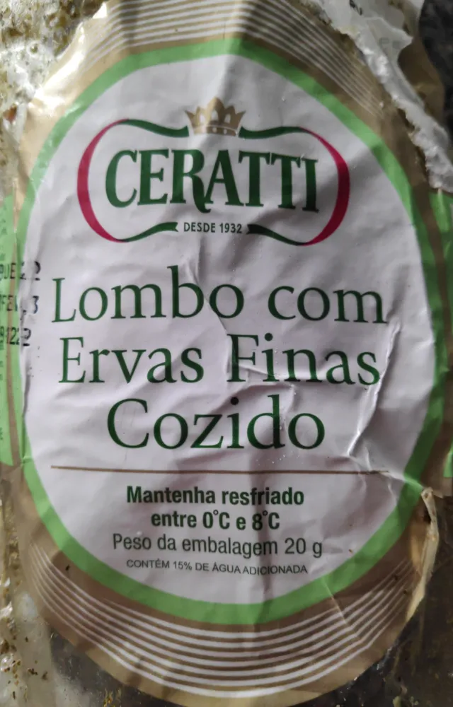 Lombo com Ervas Finas Cozido