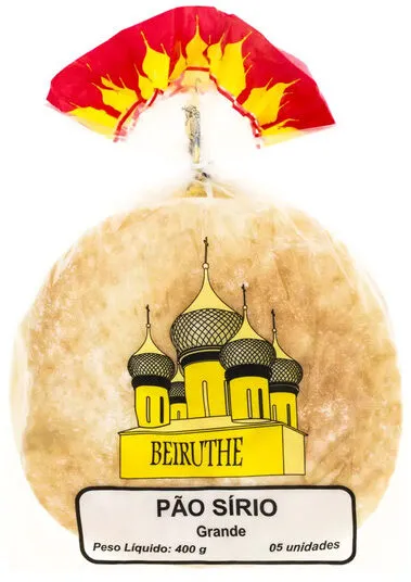 Pão Sírio Grande Beiruthe Pacote 400g