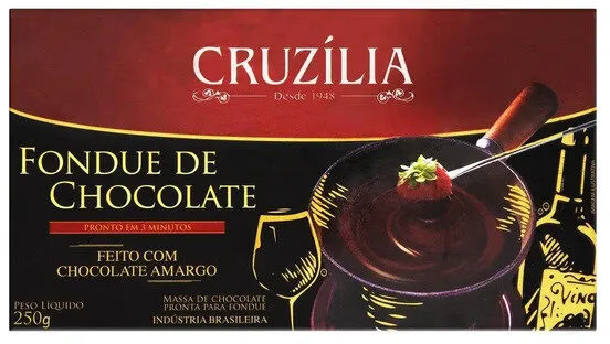 Fondue De Chocolate Meio Amargo Cruzília Caixa 250g
