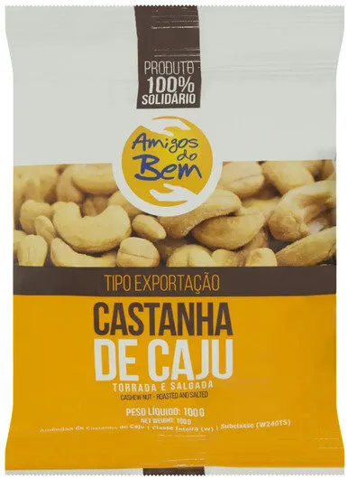 Castanha De Caju Torrada E Salgada Amigos Do Bem Pouch 100g