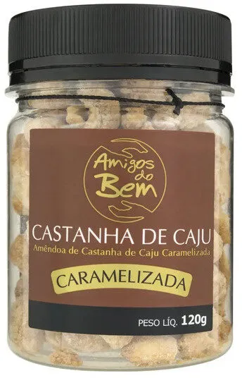 Castanha De Caju Caramelizada Amigos Do Bem Pote 120g