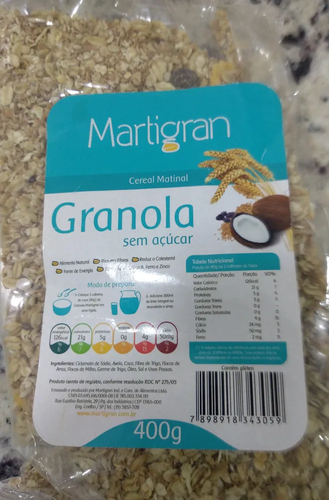 Granola sem açúcar