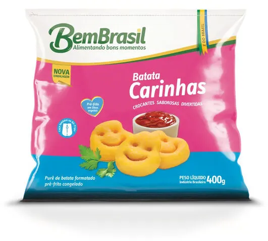 Batata Pré Frita Carinhas Congelada Bem Brasil Pacote 400g