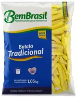 Batata Pré Frita Tradicional Congelada Bem Brasil Pacote 1,05kg