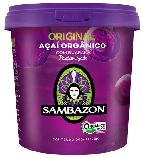 Açaí Com Guaraná Orgânico Sambazon Pote 900ml