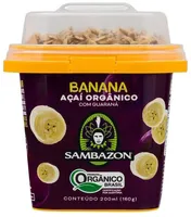 Açaí Com Guaraná E Granola Orgânico Banana Sambazon Pote 200ml