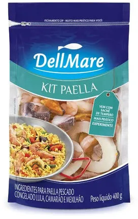 Ingredientes Para Paella Congelado Dellmare Pacote 400g
