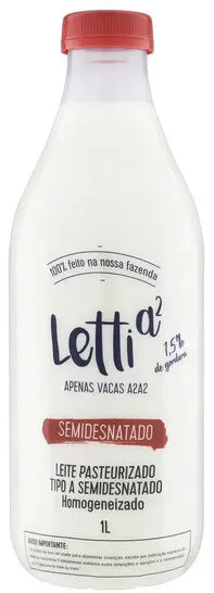 Leite Pasteurizado Homogeneizado Tipo A Semidesnatado Letti A Garrafa 1l