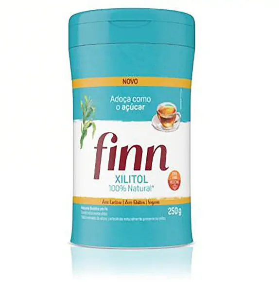 Adoçante Em Pó Xilitol Zero Lactose Finn Pote 250g