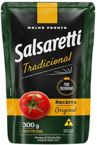 Molho De Tomate Tradicional Salsaretti Sachê 300g