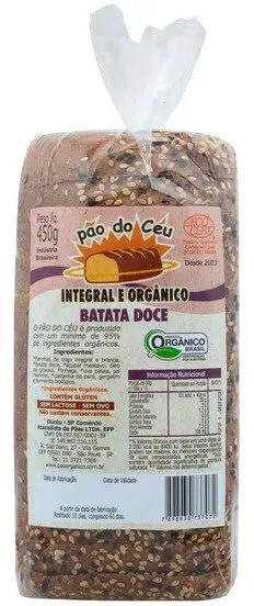 Pão De Batata Doce 450g