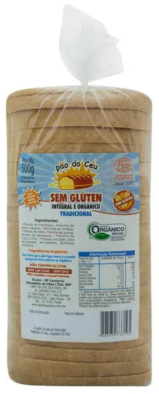 Pão Sem Glúten Orgânico Pao Do Ceu