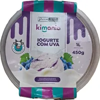 Sorvete sabor iogurte e uva