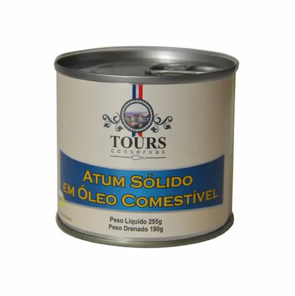 Atum Sólido Em óleo Tours Conservas Lata 180g