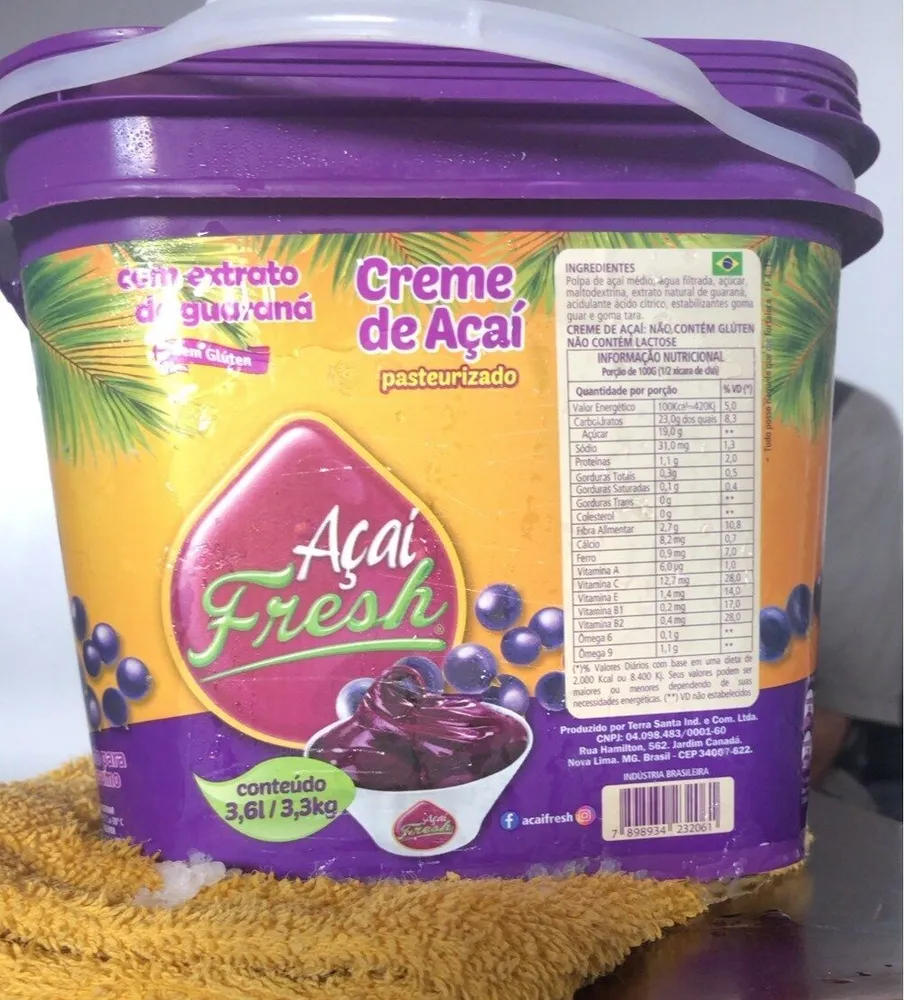 Creme de açai