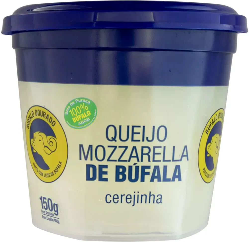 Queijo Mussarela De Búfala Cerejinha Búfalo Dourado 150g