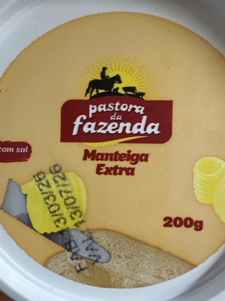 Manteiga pastora da fazenda com sal