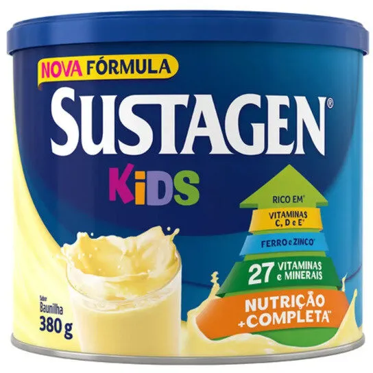Pó Para Preparo De Bebida Baunilha Sustagen Kids Lata 380g