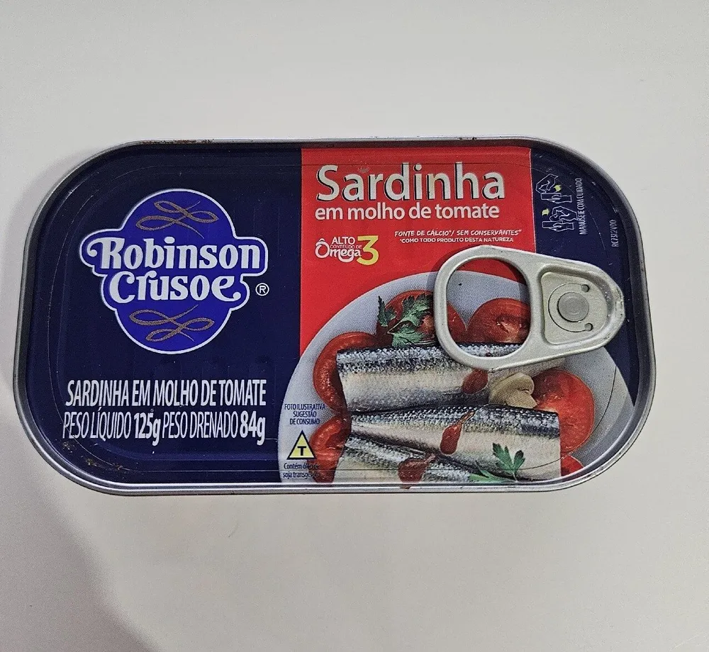 Sardinha Com Molho De Tomate Robinson Crusoe Lata 84g