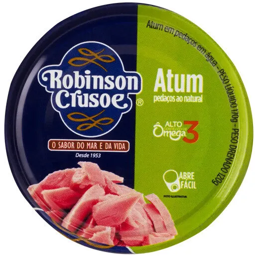Atum Em Pedaços Ao Natural Robinson Crusoe Lata 120g