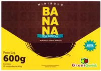 Minibolo Banana Sem Glúten Zero Lactose Grani Amici Pacote 40g