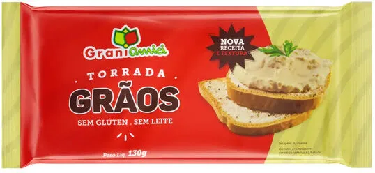 Torrada Grãos Sem Glúten Grani Amici Pacote 130g