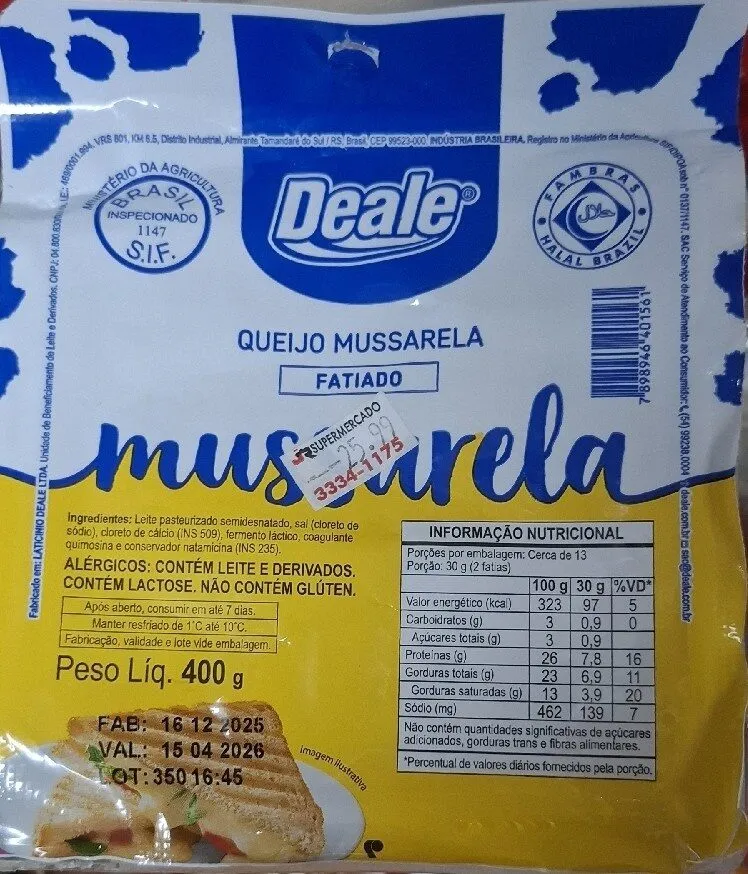Queijo mussarela deale