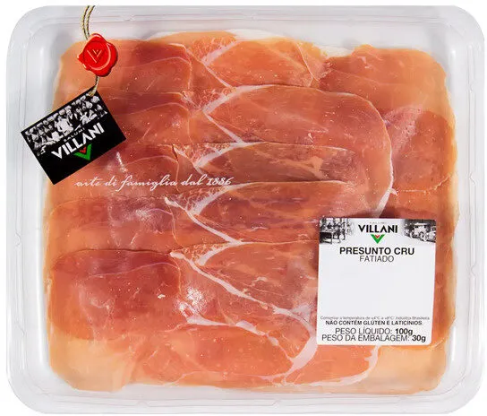 Presunto Cru Fatiado Villani 100g