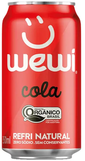 Refrigerante Orgânico Cola Zero Sódio Wewi Lata 350ml