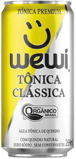 água Tônica Clássica Orgânica Zero Sódio Wewi Premium Lata 269ml
