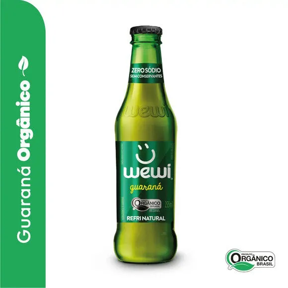 Refrigerante Orgânico Guaraná Zero Sódio Wewi Garrafa 255ml