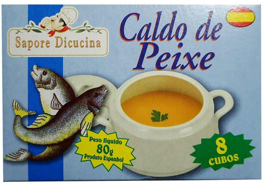 Caldo Tablete Peixe Sapore Dicucina Caixa 80g 8 Unidades