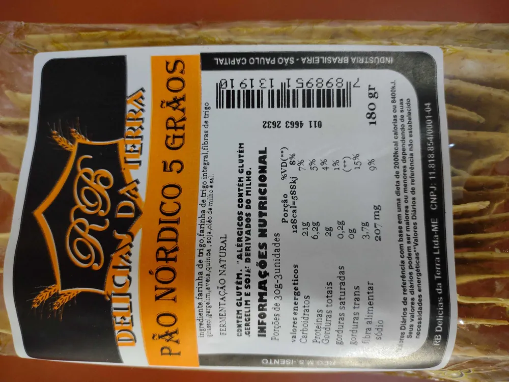 Pão Nórdico 5 Grãos