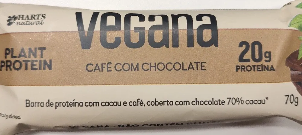 Vegana Barra De Proteína De Café Com Chocolate