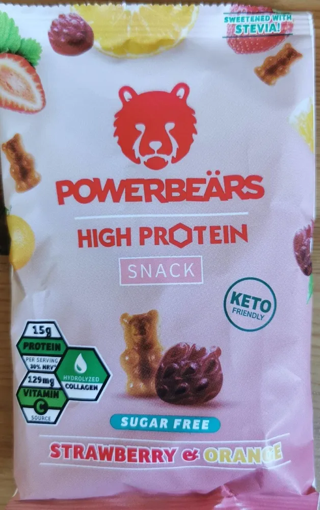 High protein snack strawberry and orange