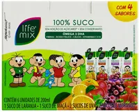 Kit Suco 1 Laranja 1 Maçã 2 Uva 2 Morango Turma Da Mônica Life Mix 200ml Cada