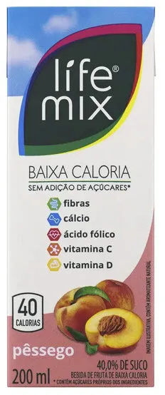 Bebida Pêssego Life Mix Caixa 200ml
