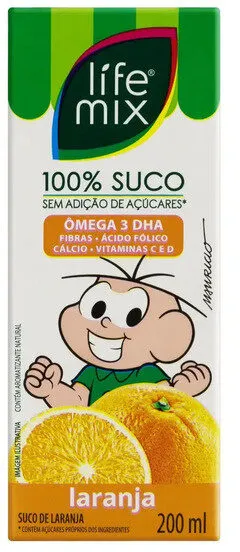 Suco Laranja Turma Da Mônica Life Mix Caixa 200ml