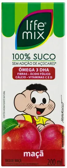 Suco Maçã Turma Da Mônica Life Mix Caixa 200ml