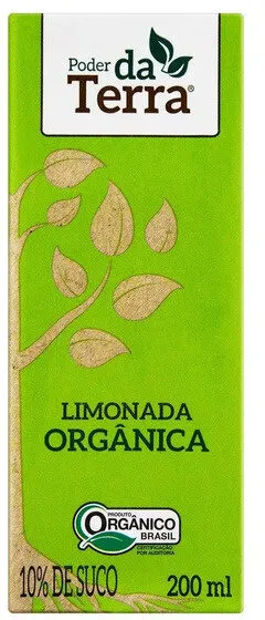 Bebida Orgânica Limonada Poder Da Terra Caixa 200ml