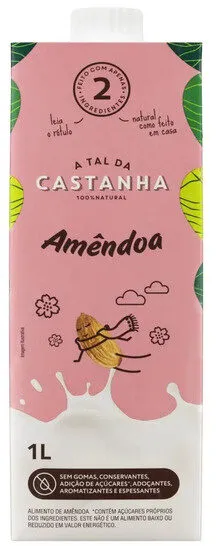 Bebida à Base De Amêndoa A Tal Da Castanha Caixa 1l