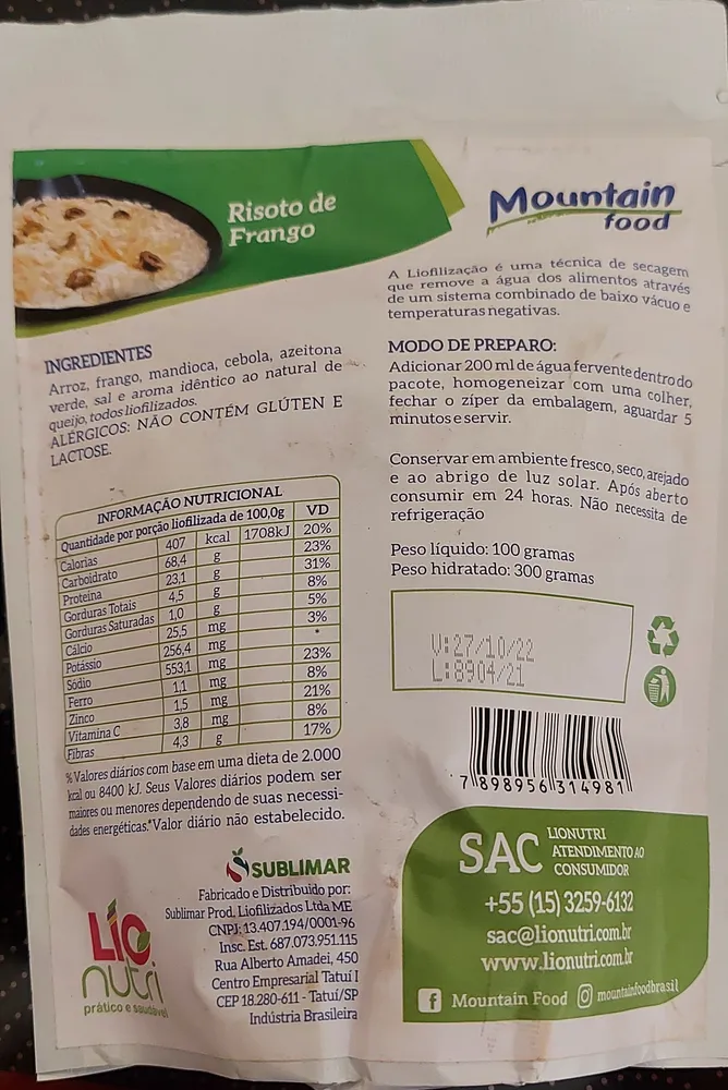 Mountain food
