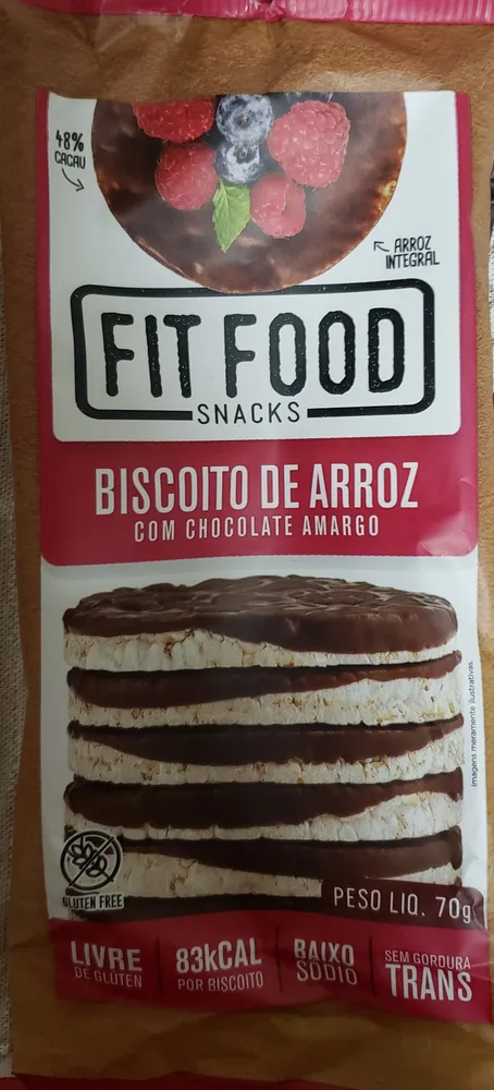 Biscoito de Arroz com Chocolate Amargo