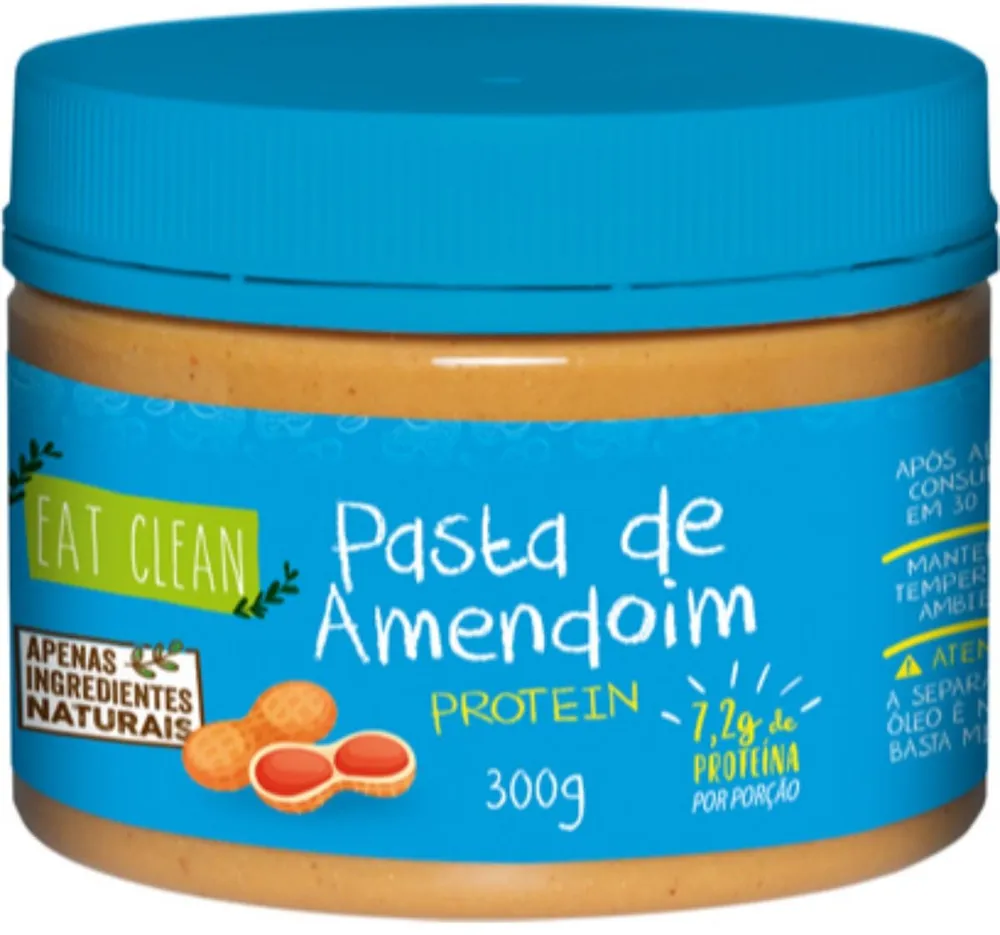 Pasta De Amendoim Zero Lactose Eat Clean Protein Pote 300g