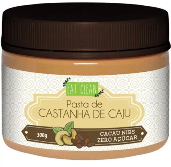 Pasta De Castanha De Caju Cacau Nibs Zero Lactose Eat Clean Pote 300g